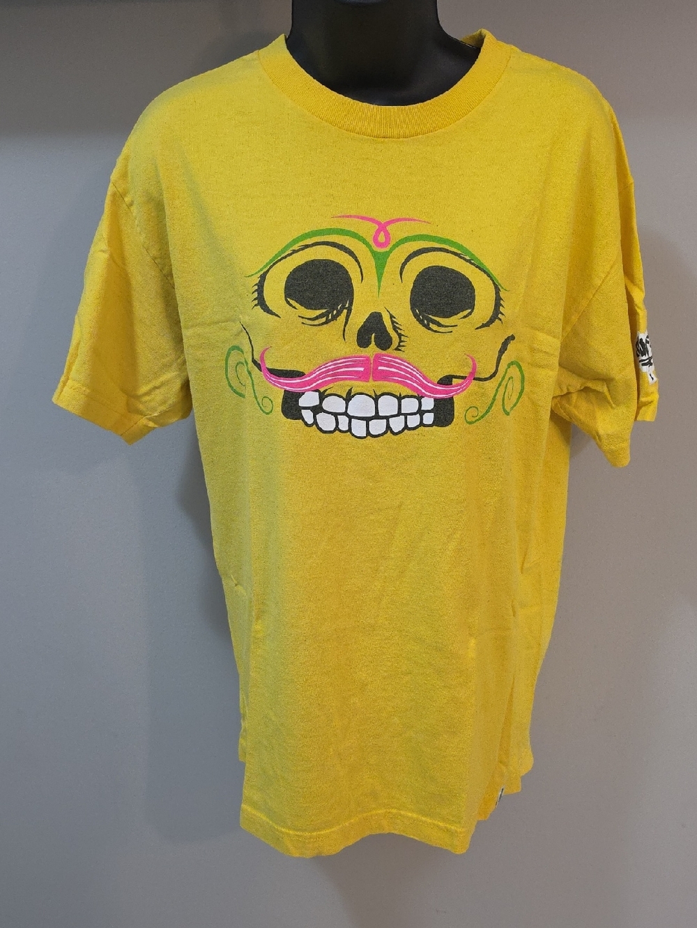Kidrobot Yellow Skull Graphic Short Sleeve Tee